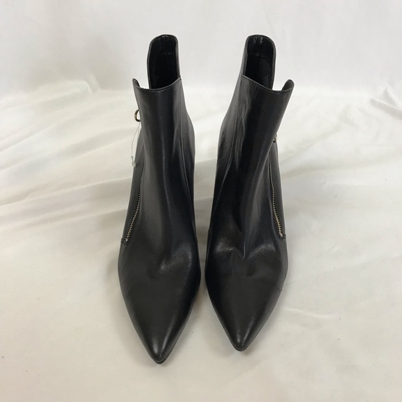 Nine West pointed block heel ankle booties leather - Picture 3 of 10
